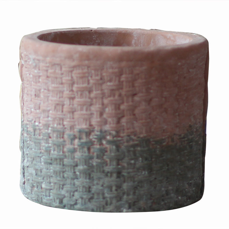 Decorative flower pot with woven design Kalsten