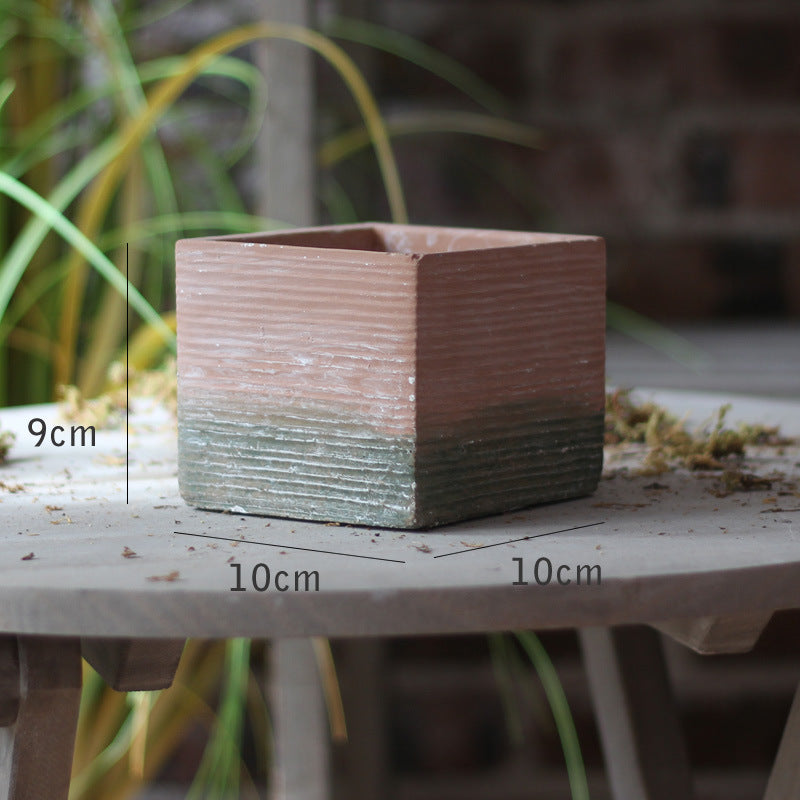 Decorative flower pot with woven design Kalsten