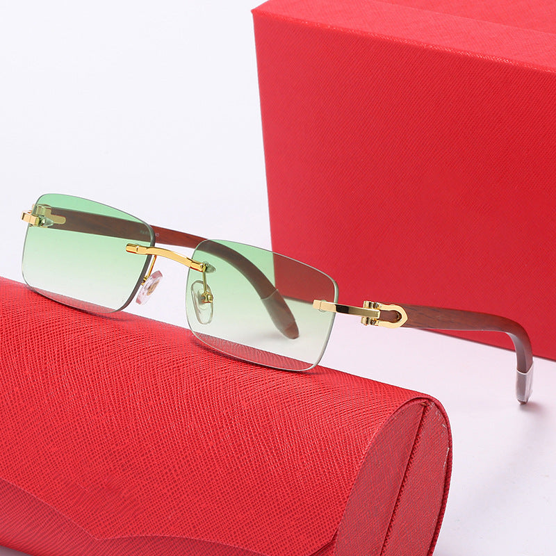 Women elegant rectangular sunglasses with high-quality metal frame and polarized lenses Kalsten