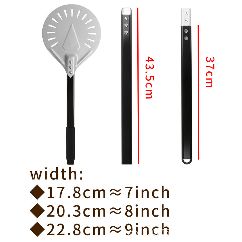 extra-long perforated pizza peel with ergonomic heat-resistant handle Kalsten