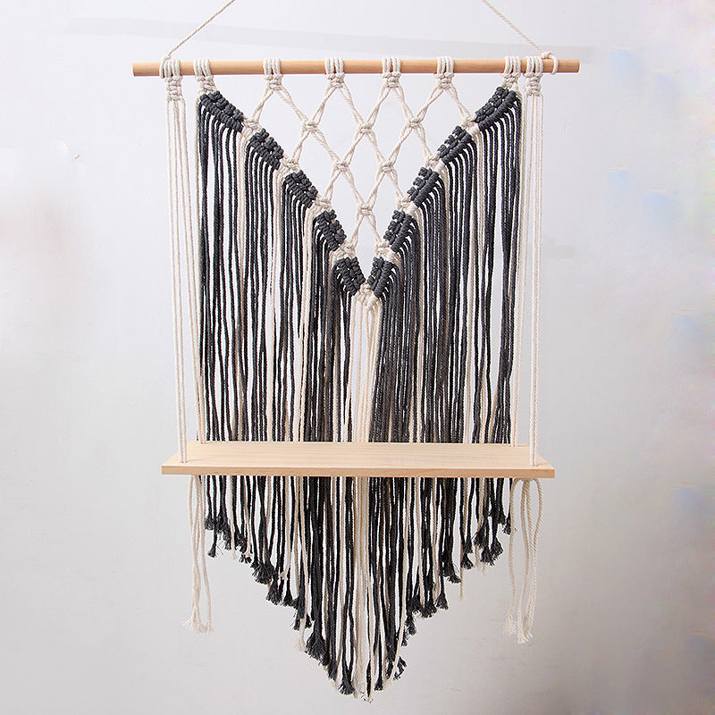 Wall-Mounted Macramé Shelf Kalsten