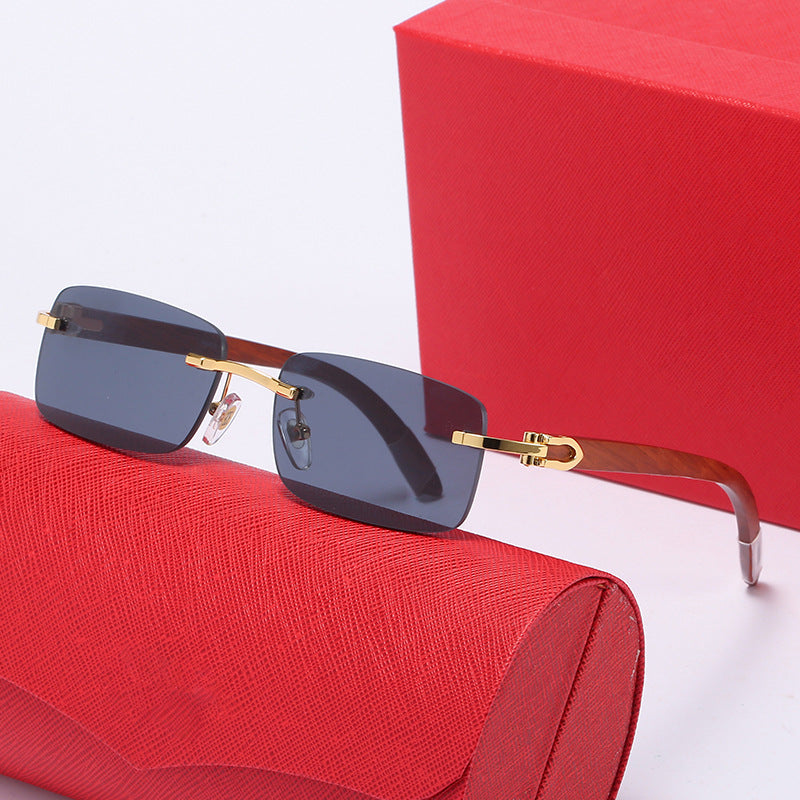 Women elegant rectangular sunglasses with high-quality metal frame and polarized lenses Kalsten