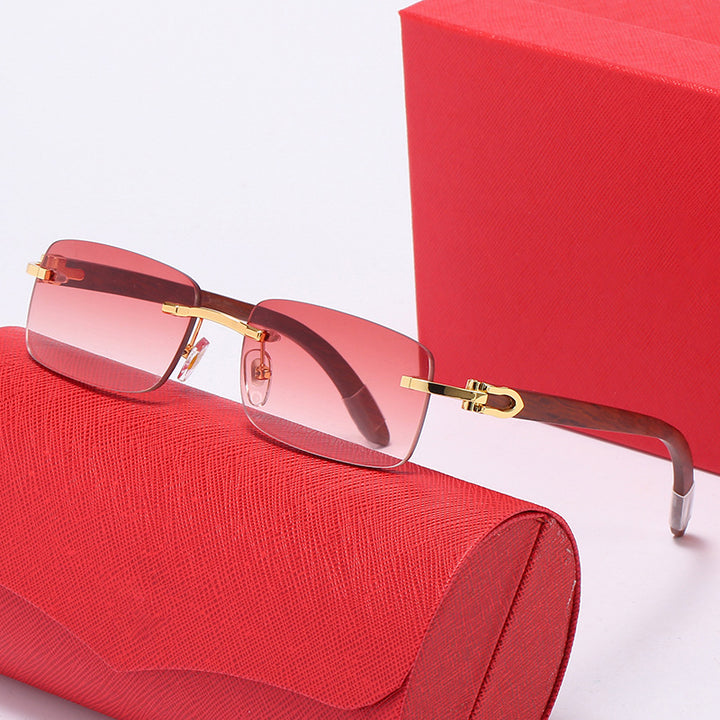 Women elegant rectangular sunglasses with high-quality metal frame and polarized lenses Kalsten