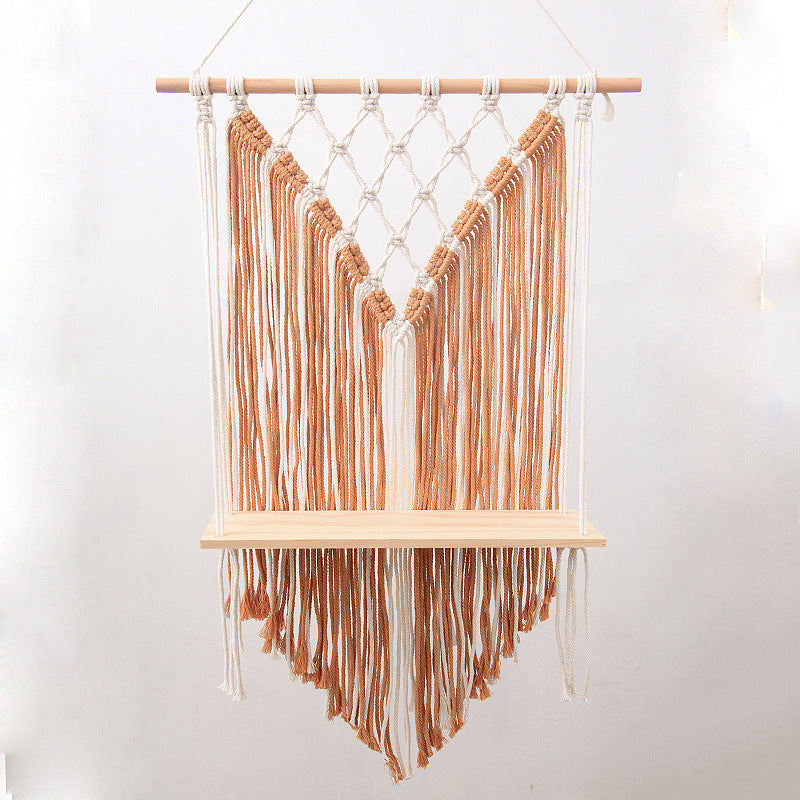 Wall-Mounted Macramé Shelf Kalsten