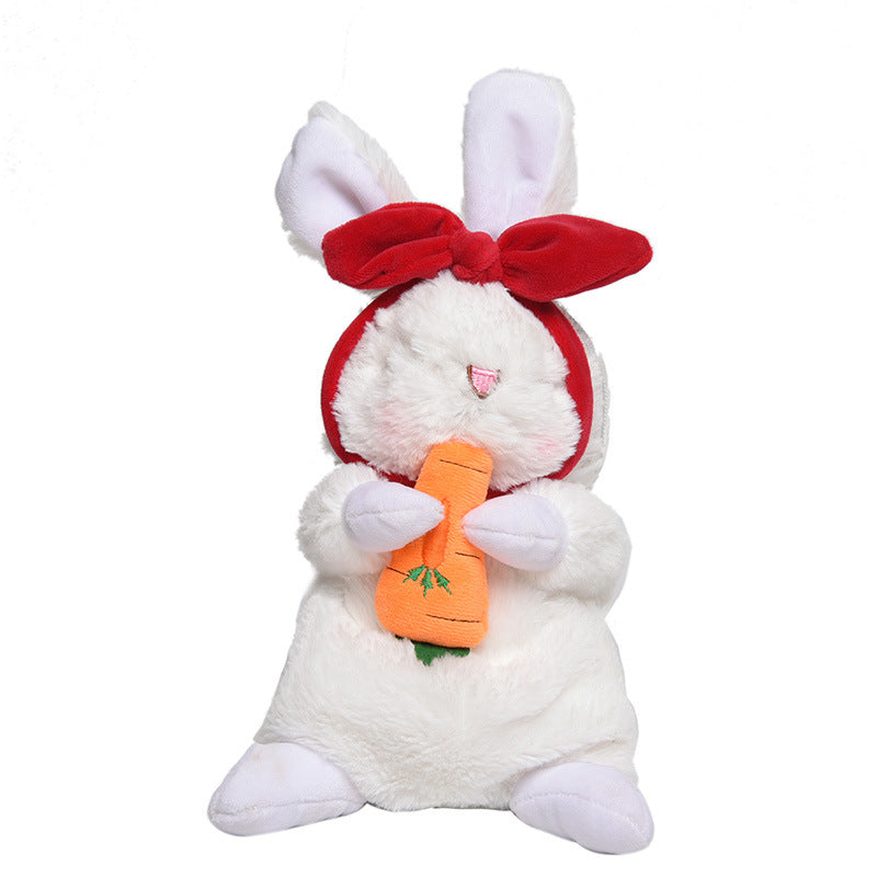 Plush Bunny-Themed Crossbody Bag