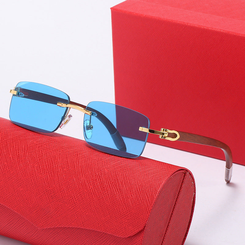 Women elegant rectangular sunglasses with high-quality metal frame and polarized lenses Kalsten
