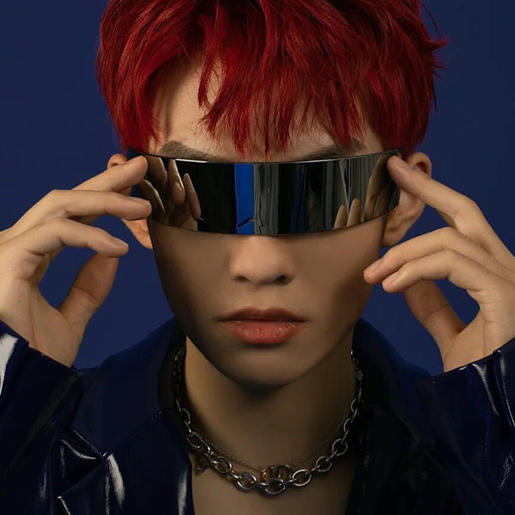 Women futuristic visor-like sunglasses Kalsten