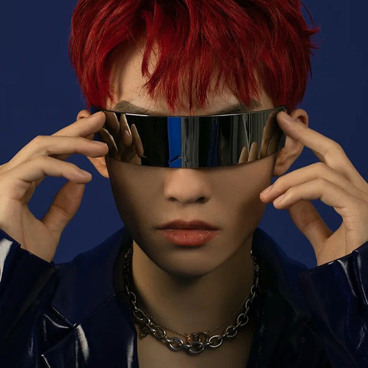 Women futuristic visor-like sunglasses Kalsten