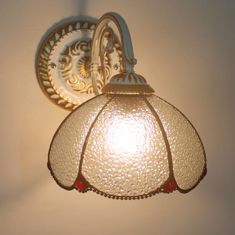 Kalsten | 1-Head Shade Wall Lamp Tiffany Style Handmade Glass Wall Lamp for Living Room