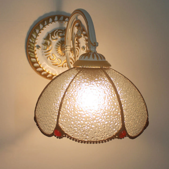 Kalsten | 1-Head Shade Wall Lamp Tiffany Style Handmade Glass Wall Lamp for Living Room