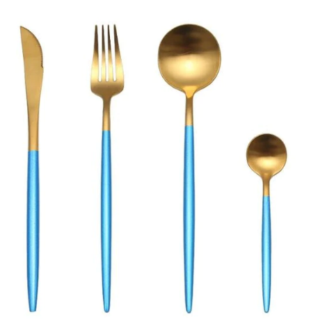 24-piece Stainless Steel Gold-Silver Luxury Cutlery - RoyalGlow