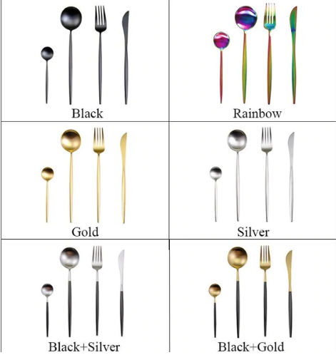 24-piece Stainless Steel Gold-Silver Luxury Cutlery - RoyalGlow