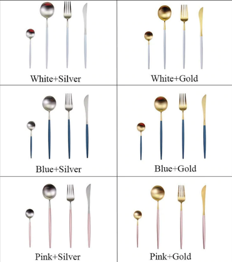 24-piece Stainless Steel Gold-Silver Luxury Cutlery - RoyalGlow