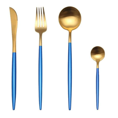 24-piece Stainless Steel Gold-Silver Luxury Cutlery - RoyalGlow