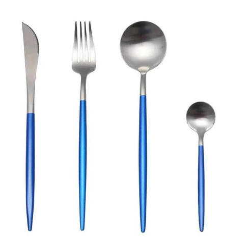 24-piece Stainless Steel Gold-Silver Luxury Cutlery - RoyalGlow