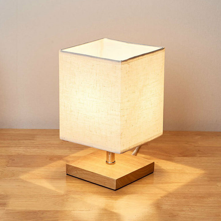 LinenWood Minimalist Table Lamp – Natural Wooden Base & Linen Shade for Warm, Modern Lighting | Kalsten