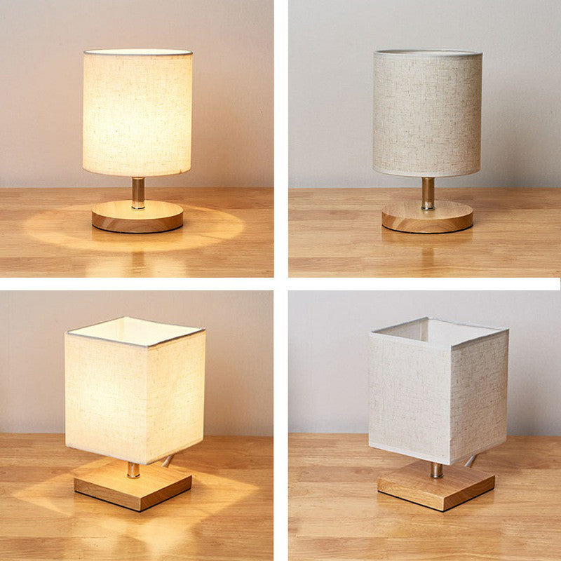 LinenWood Minimalist Table Lamp – Natural Wooden Base & Linen Shade for Warm, Modern Lighting | Kalsten