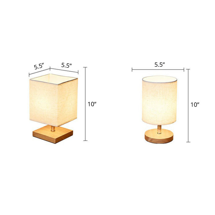 LinenWood Minimalist Table Lamp – Natural Wooden Base & Linen Shade for Warm, Modern Lighting | Kalsten