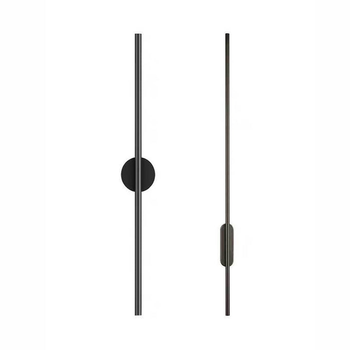Black Rod LED Wall Lamp Fixture Simple Style Metallic Sconce Light for Living Room | Kalsten