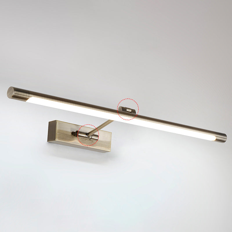Tube LED Picture Light Minimalist Metal Bathroom Vanity Sconce Light with Swing Arm | Kalsten