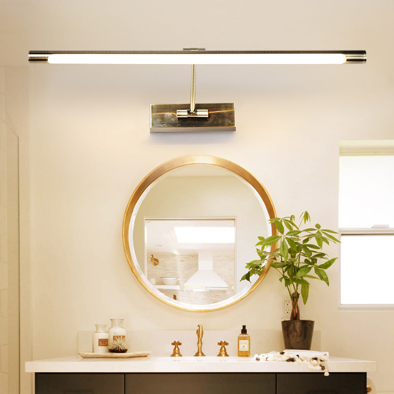 Tube LED Picture Light Minimalist Metal Bathroom Vanity Sconce Light with Swing Arm | Kalsten
