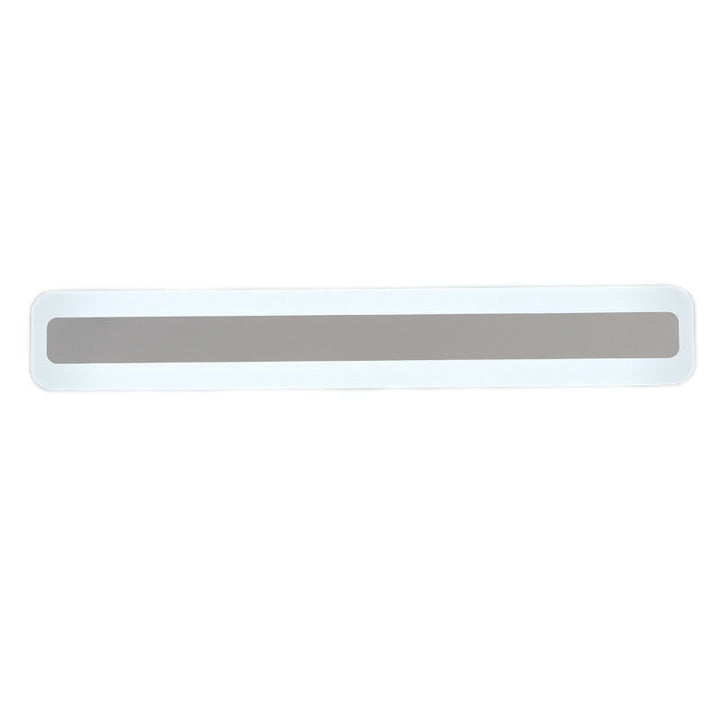 Ultrathin Bar Shaped Flush Wall Sconce Minimalist Acrylic White LED Vanity Light Fixture | Kalsten