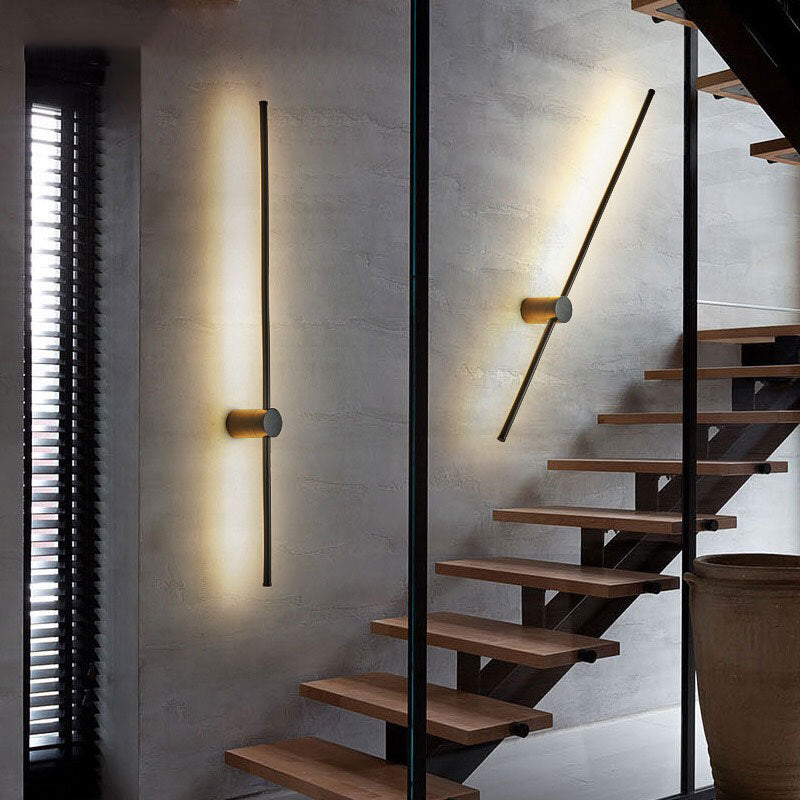 Slim Rod Stairs Sconce Lamp Aluminum Minimalist LED Wall Mounted Lighting Fixture | Kalsten