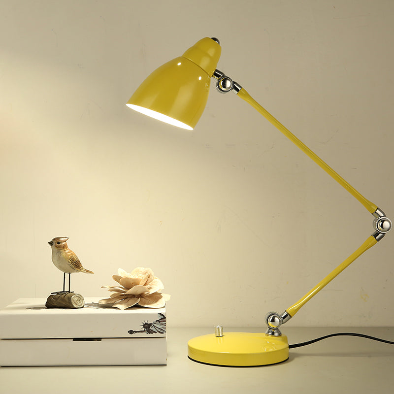 Kalsten | Industrial table lamp made of metal with adjustable arm and clock-shaped shade