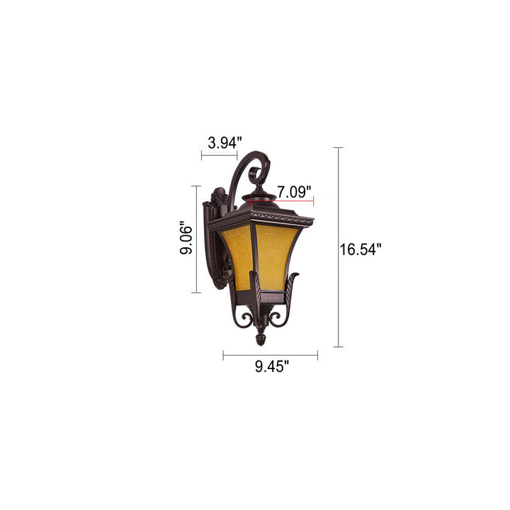 European-style Retro Aluminum Waterproof Outdoor 1-Light Wall Sconce Lamp | Kalsten