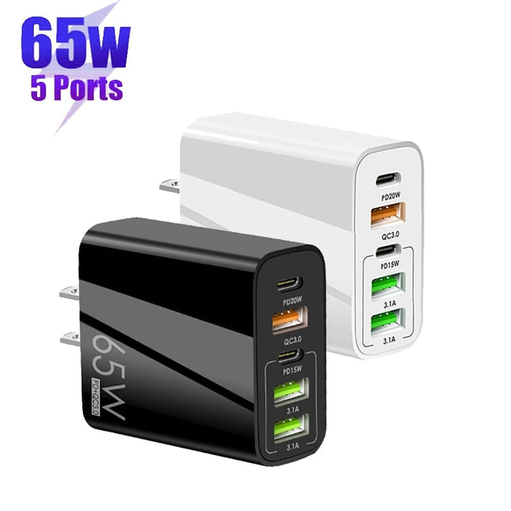 Multi-Port Adapter 65W Fast Charger - US Standard | Kalsten