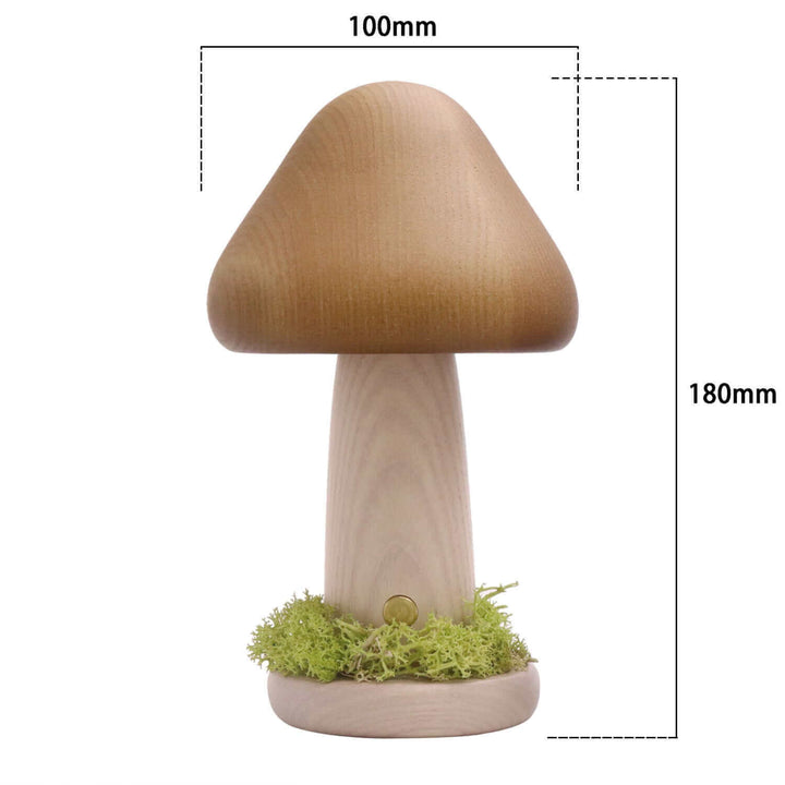 Twisted Mushroom Night Warm Light Touch Bedroom Bedhead Night Light Beech Wood LED USB Decorative Atmosphere Lamps Home Decor | Kalsten