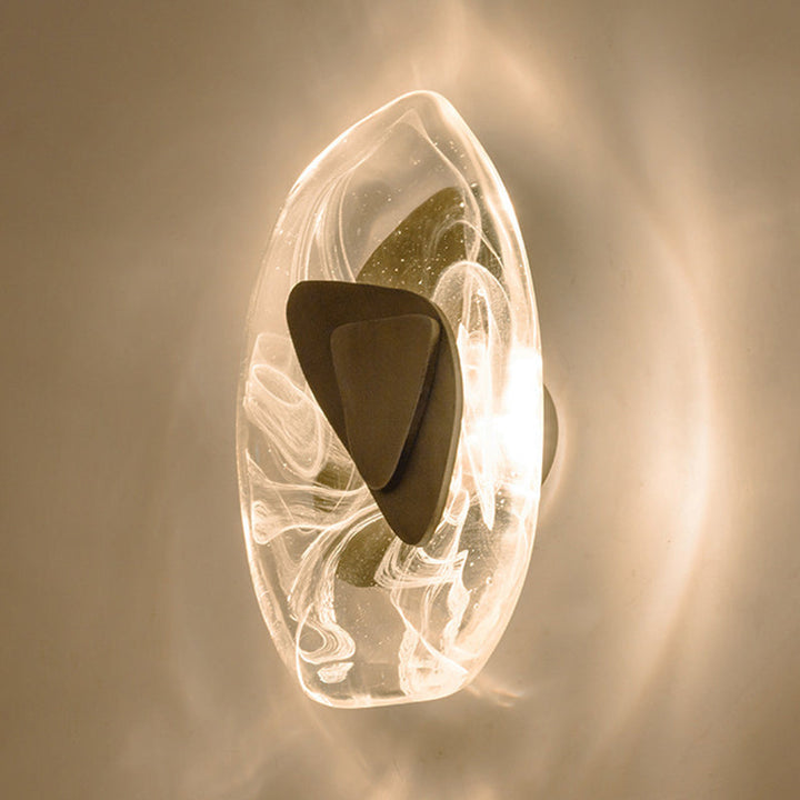 Modern Nordic Sconce Light Fixture 1 Light Glass Wall Mount Lighting Light Luxury Sconce for Bedroom | Kalsten