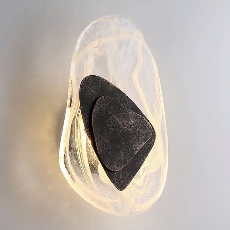 Modern Nordic Sconce Light Fixture 1 Light Glass Wall Mount Lighting Light Luxury Sconce for Bedroom | Kalsten