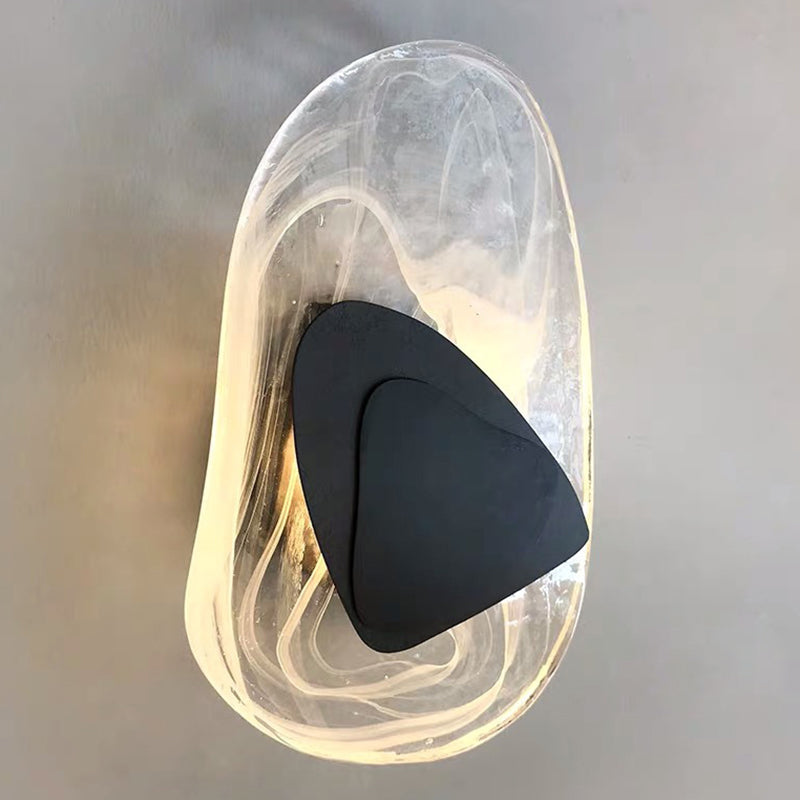 Modern Nordic Sconce Light Fixture 1 Light Glass Wall Mount Lighting Light Luxury Sconce for Bedroom | Kalsten