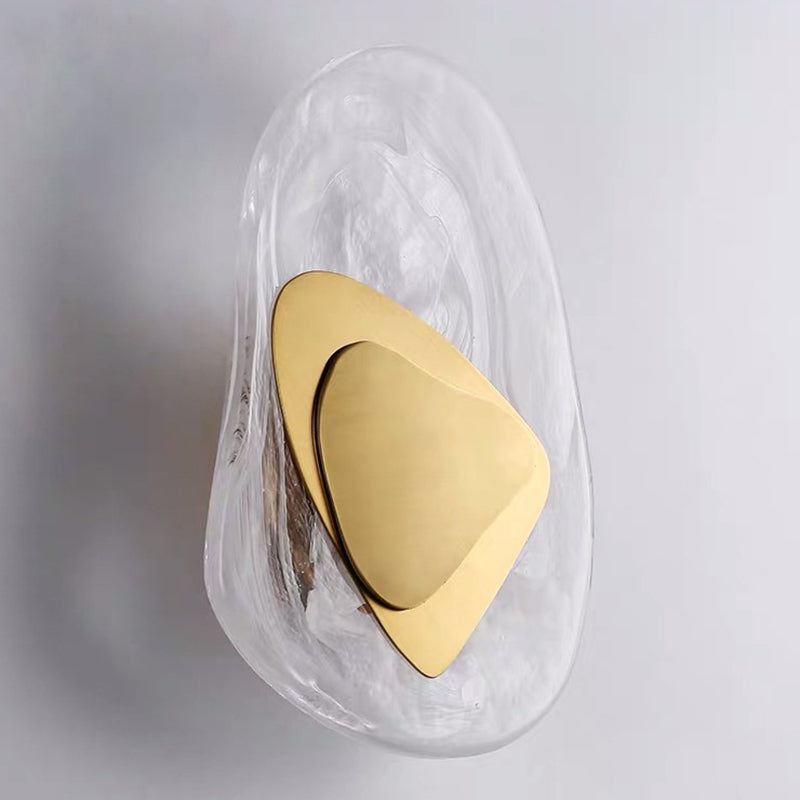 Modern Nordic Sconce Light Fixture 1 Light Glass Wall Mount Lighting Light Luxury Sconce for Bedroom | Kalsten