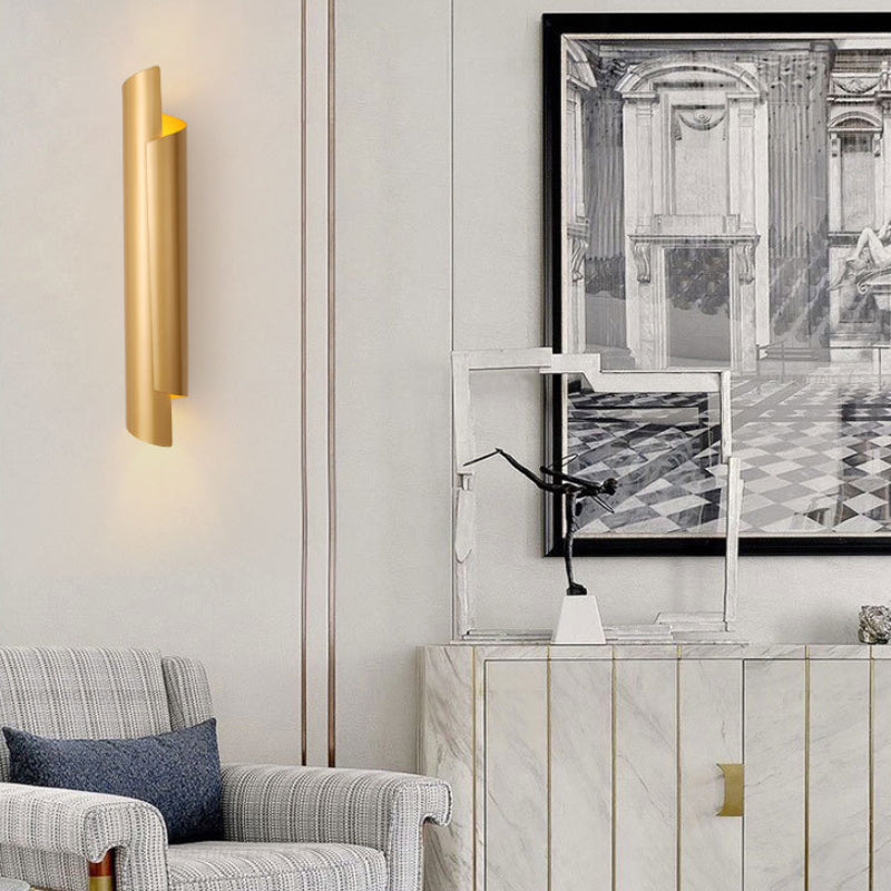 Black/White/Gold Scrolled Wall Lamp Modernist Iron 2-Light Sconce Light Fixture, 16"/21.5"/29.5" Wide | Kalsten