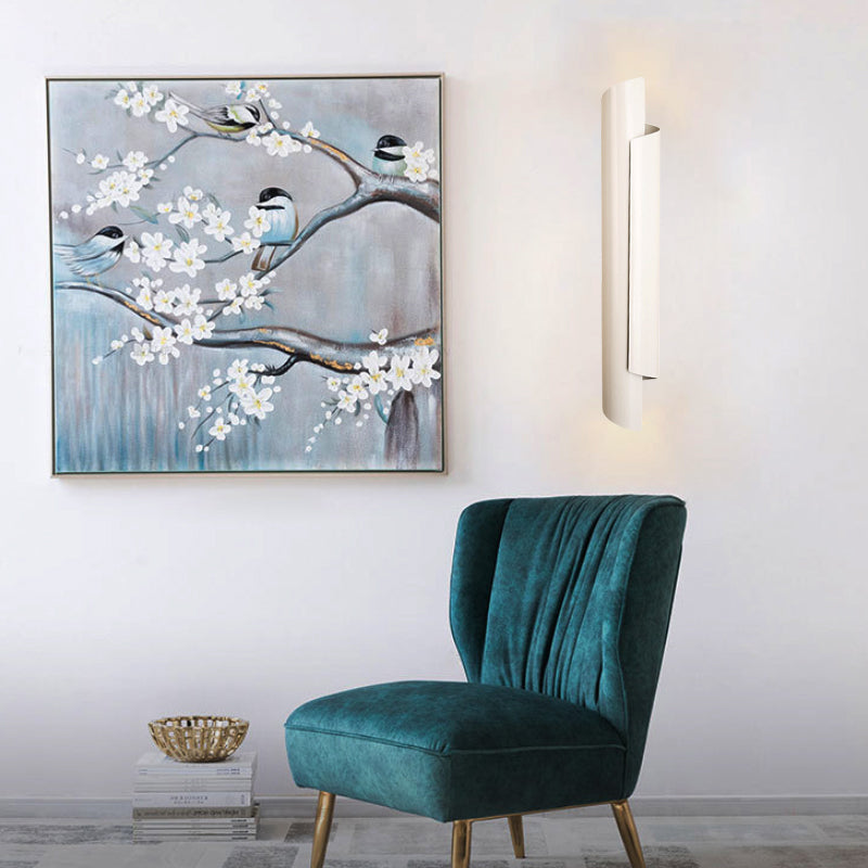 Black/White/Gold Scrolled Wall Lamp Modernist Iron 2-Light Sconce Light Fixture, 16"/21.5"/29.5" Wide | Kalsten