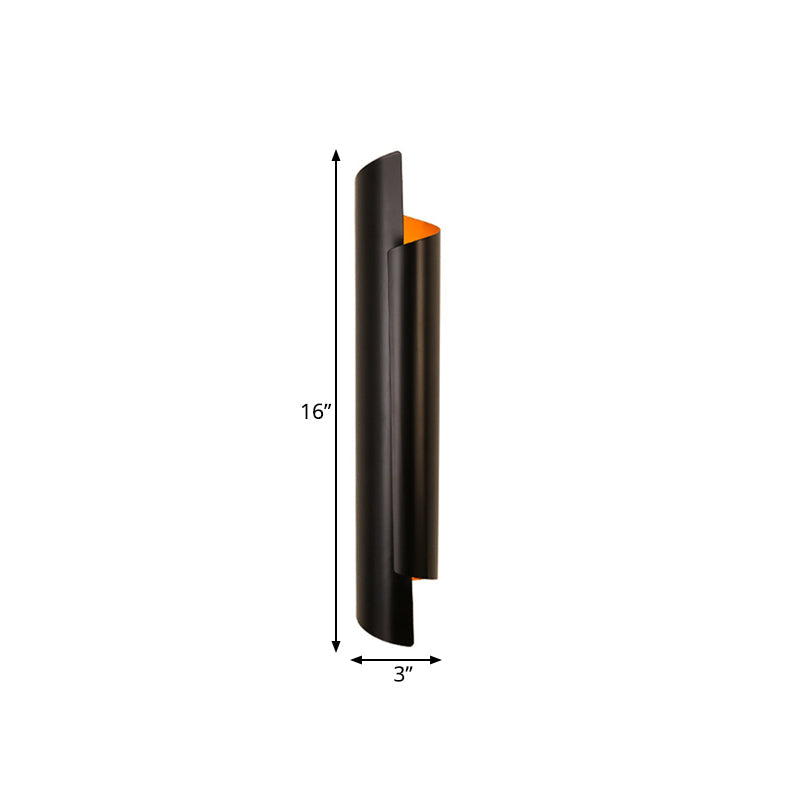 Black/White/Gold Scrolled Wall Lamp Modernist Iron 2-Light Sconce Light Fixture, 16"/21.5"/29.5" Wide | Kalsten