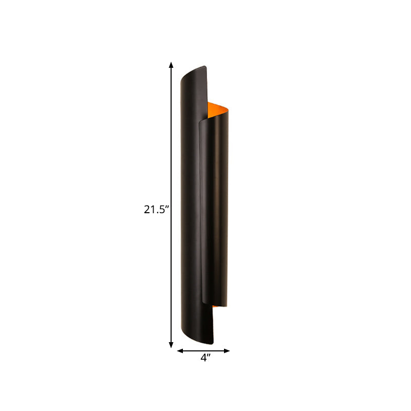 Black/White/Gold Scrolled Wall Lamp Modernist Iron 2-Light Sconce Light Fixture, 16"/21.5"/29.5" Wide | Kalsten