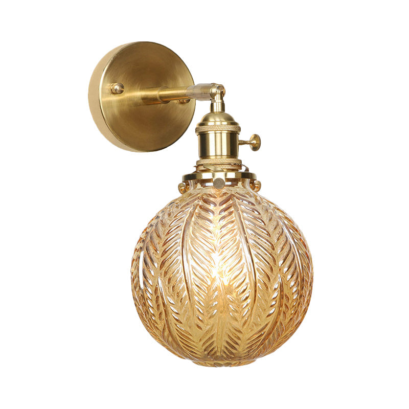 Geometric/Globe/Pentagram Wall Sconce Contemporary Prismatic Glass 1 Bulb Brass Wall Mount Light Fixture | Kalsten