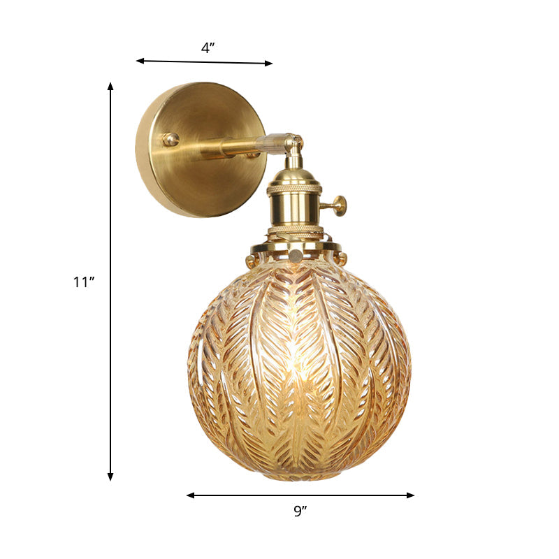 Geometric/Globe/Pentagram Wall Sconce Contemporary Prismatic Glass 1 Bulb Brass Wall Mount Light Fixture | Kalsten