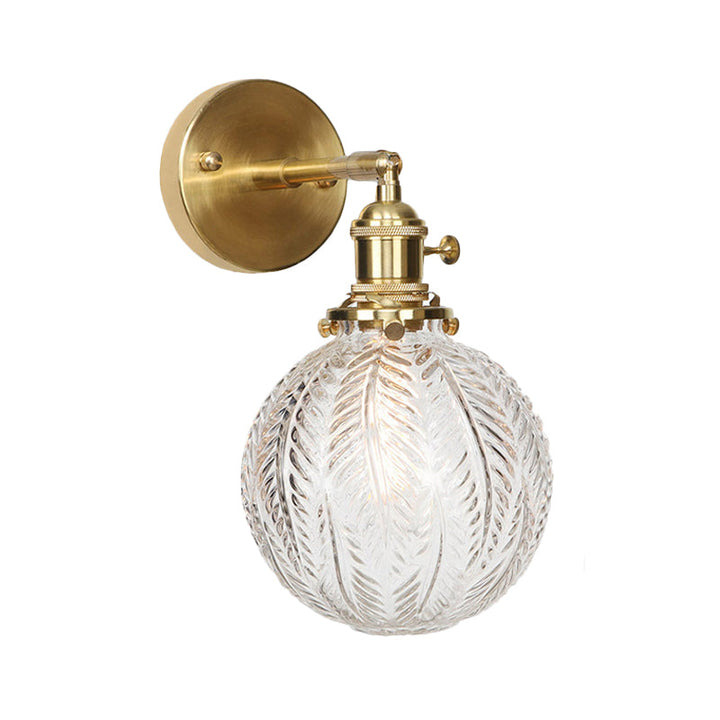 Geometric/Globe/Pentagram Wall Sconce Contemporary Prismatic Glass 1 Bulb Brass Wall Mount Light Fixture | Kalsten