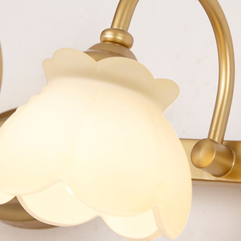 Blossom Bathroom Vanity Mirror Light Traditional Metal LED 2/3/4 Heads Brass Wall Mounted Lamp | Kalsten