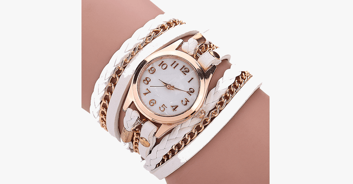 Kalsten | Gold Dial Quartz Watch with Funky Wraps – Designed to accentuate your casual look