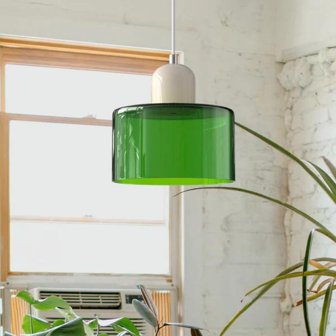 Glass pendant light – Elegant cylindrical pendant light for cozy living spaces | Kalsten
