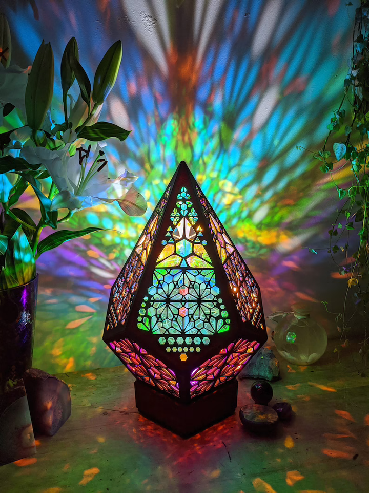 Stained Glass Style LED Table Lamp - LumiAura | Kalsten