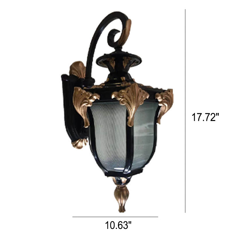 European Retro Lantern Glass Outdoor Waterproof 1-Light Wall Sconce Lamp | Kalsten