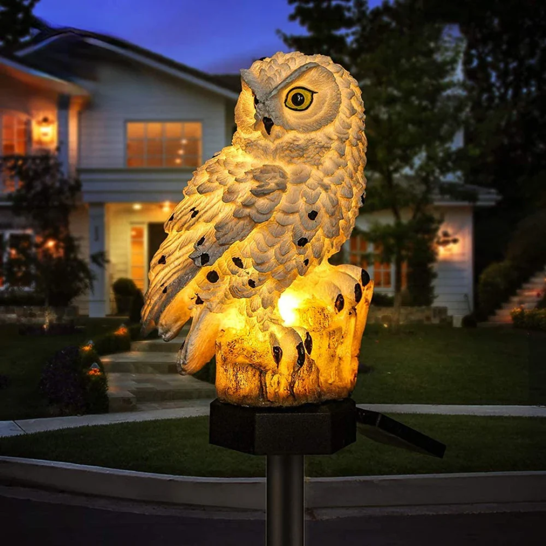 Solar Garden Lamp Uilux – Wireless Outdoor Lamp powered by Solar Energy with Owl Design | Kalsten