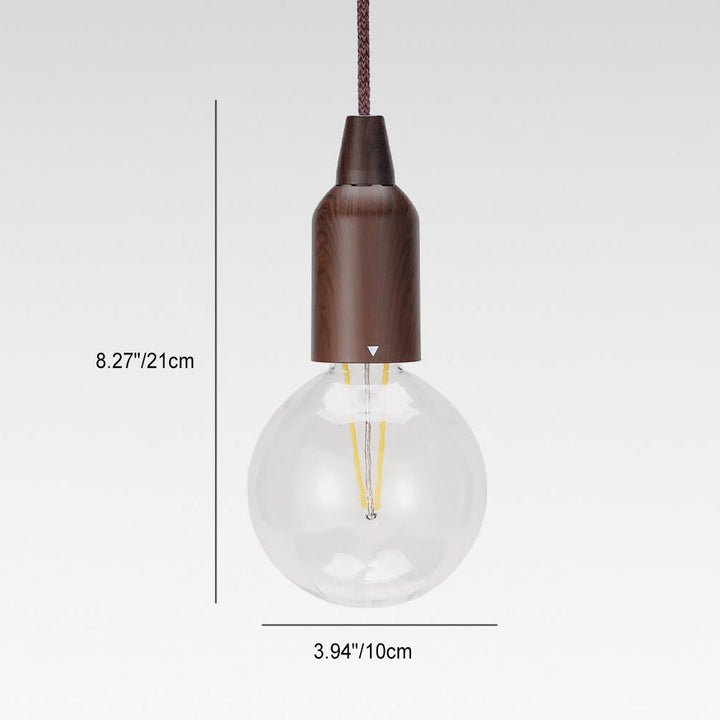 Retro Portable Waterproof Wood Round Cone Battery USB 1-Light Camping Outdoor Light | Kalsten