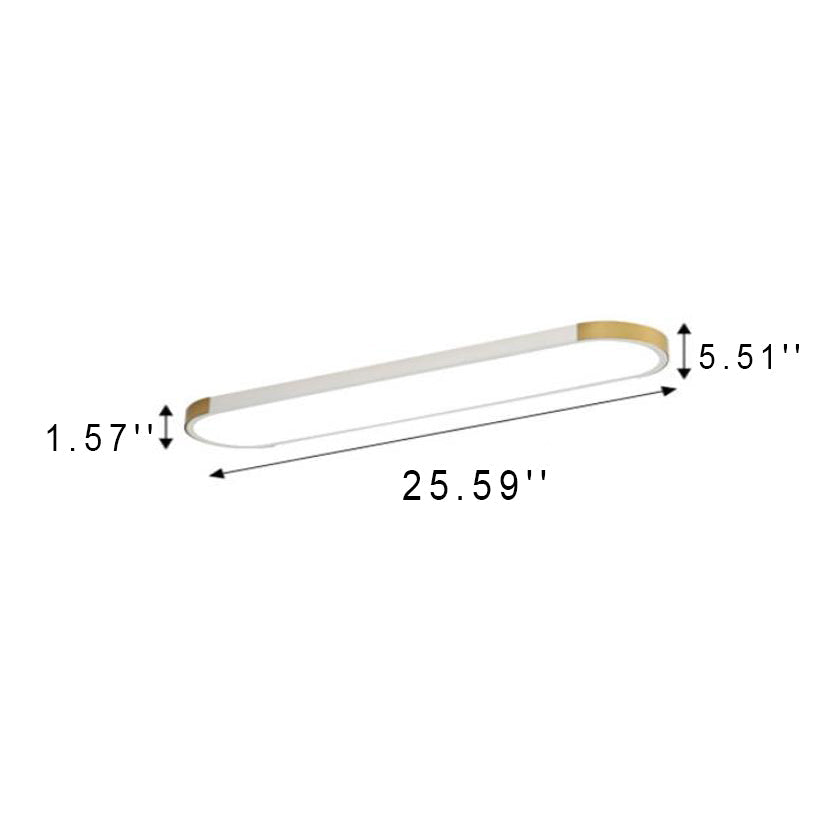 Flush Mount LED Ceiling Light Iron Acrylic 25.6 in Modern Living Room Bedroom Hallway Lighting 3 Color Temperature Adjustable | Kalsten